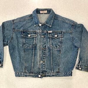 EXC Guess Denim Blue Jean Jacket ~ 3/4 sleeves